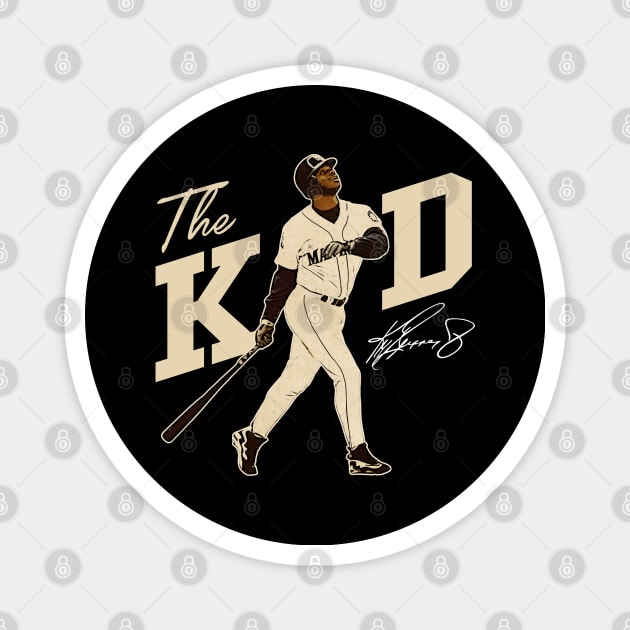 Ken Griffey Jr The Kid Basketball Legend Signature Vintage Retro 80s 90s Bootleg Rap Style Magnet by CarDE